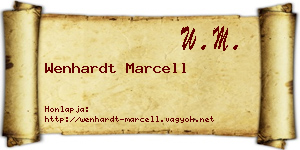 Wenhardt Marcell névjegykártya